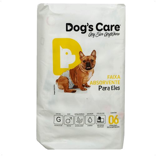 FRALDA HIGIÊNICA DESCARTÁVEL DOGS CARE G 06 UN PARA CÃES MACHOS FRALDA HIGIÊNICA DESCARTÁVEL DOGS CARE G 06 UN PARA CÃES MACHOS